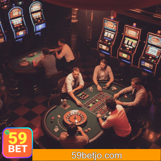 Imagem promocional do cassino online da 59BET mostrando jogos ao vivo